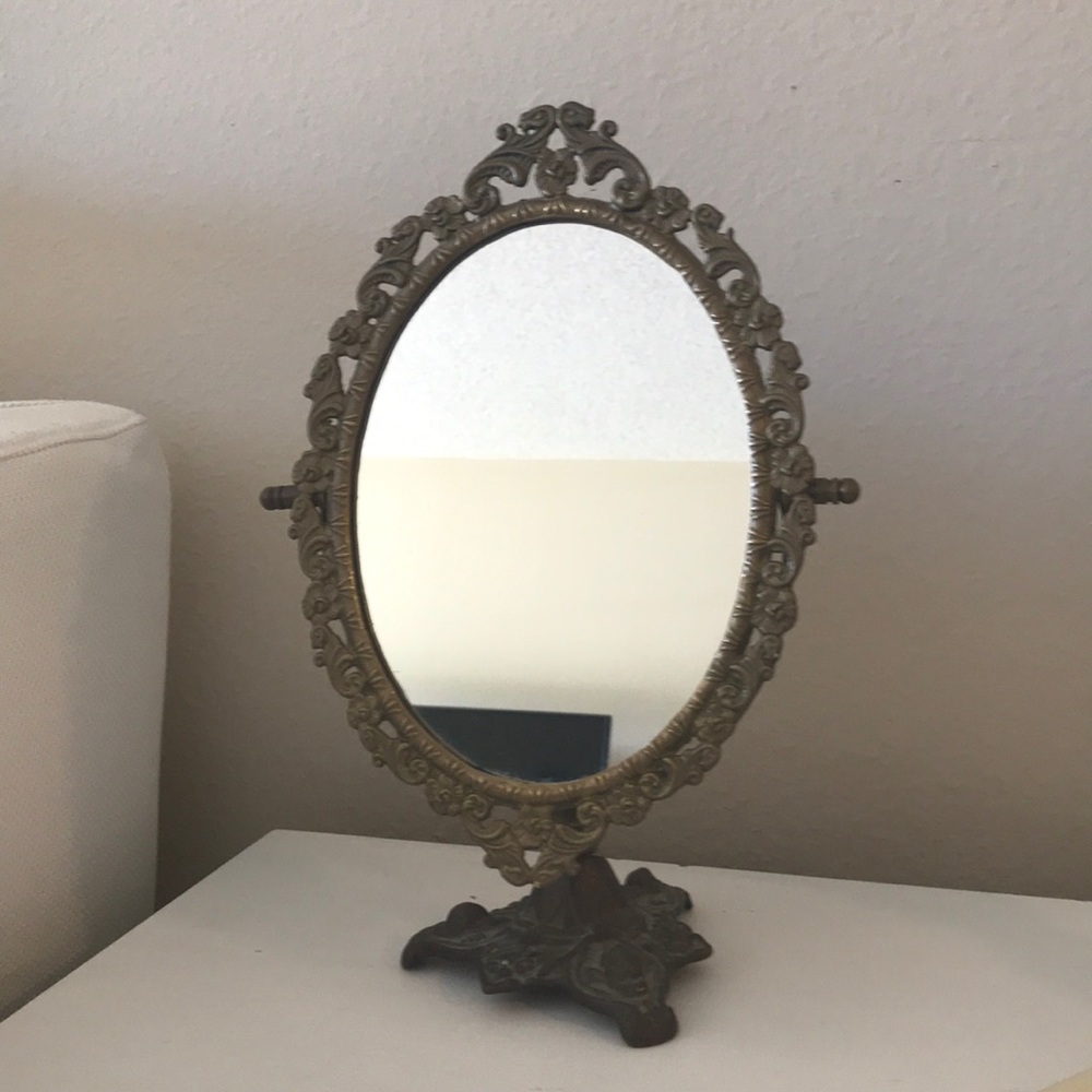 Antique looking vanity mirror